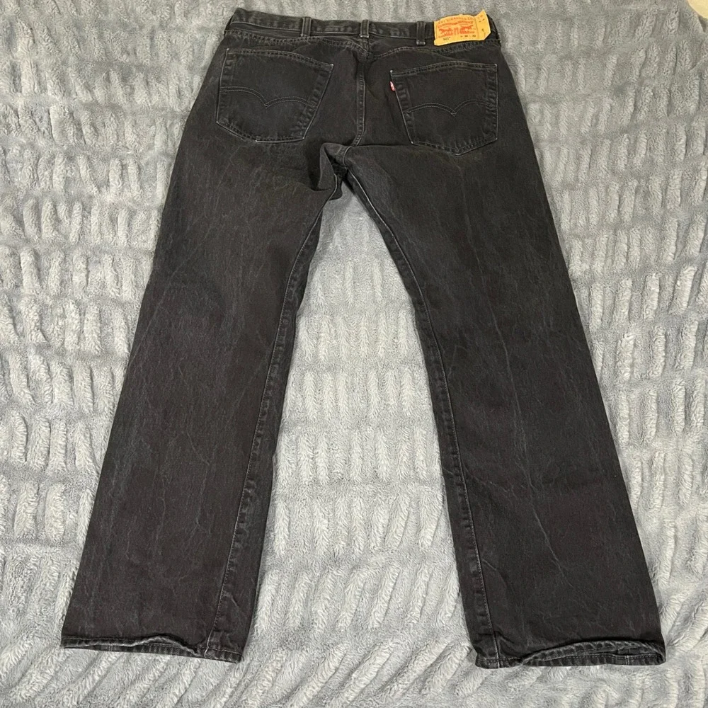Levi Strauss Co 501 Original Riveted Mens Black Denim Jeans W38 L32